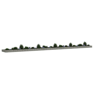 Gabionen-Hochbeet Verzinkter Stahl 1000x100x20 cm