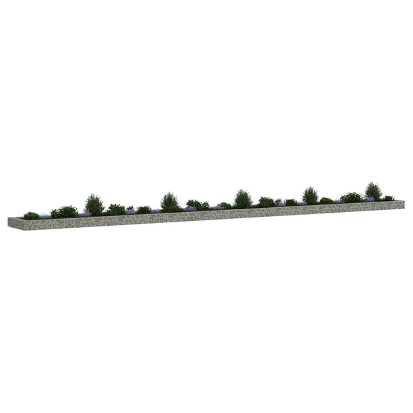 Gabionen-Hochbeet Verzinkter Stahl 1000x100x20 cm