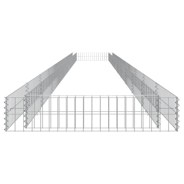 Gabionen-Hochbeet Verzinkter Stahl 1000x100x20 cm