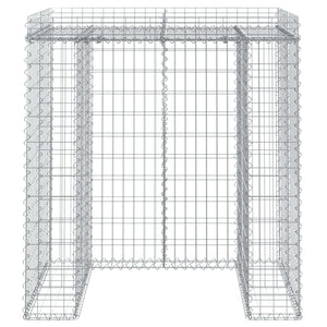 Gabionen-Mülltonnenbox 110x91x120 cm Verzinktes Eisen