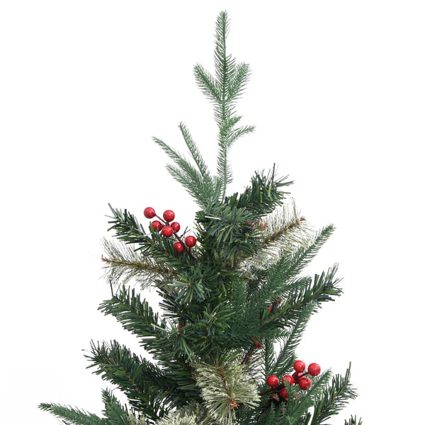 Grüner Weihnachtsbaum mit Zapfen, 225 cm