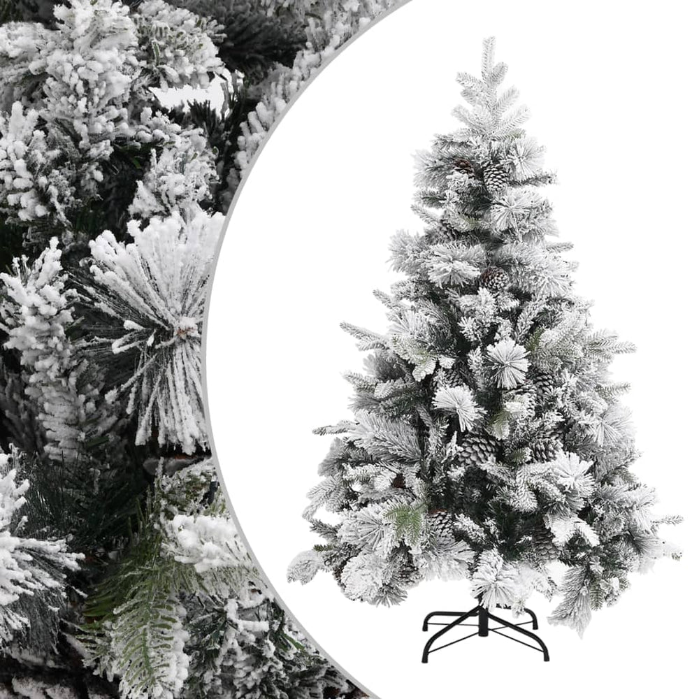 Beschneiter Weihnachtsbaum mit Zapfen, 150 cm
