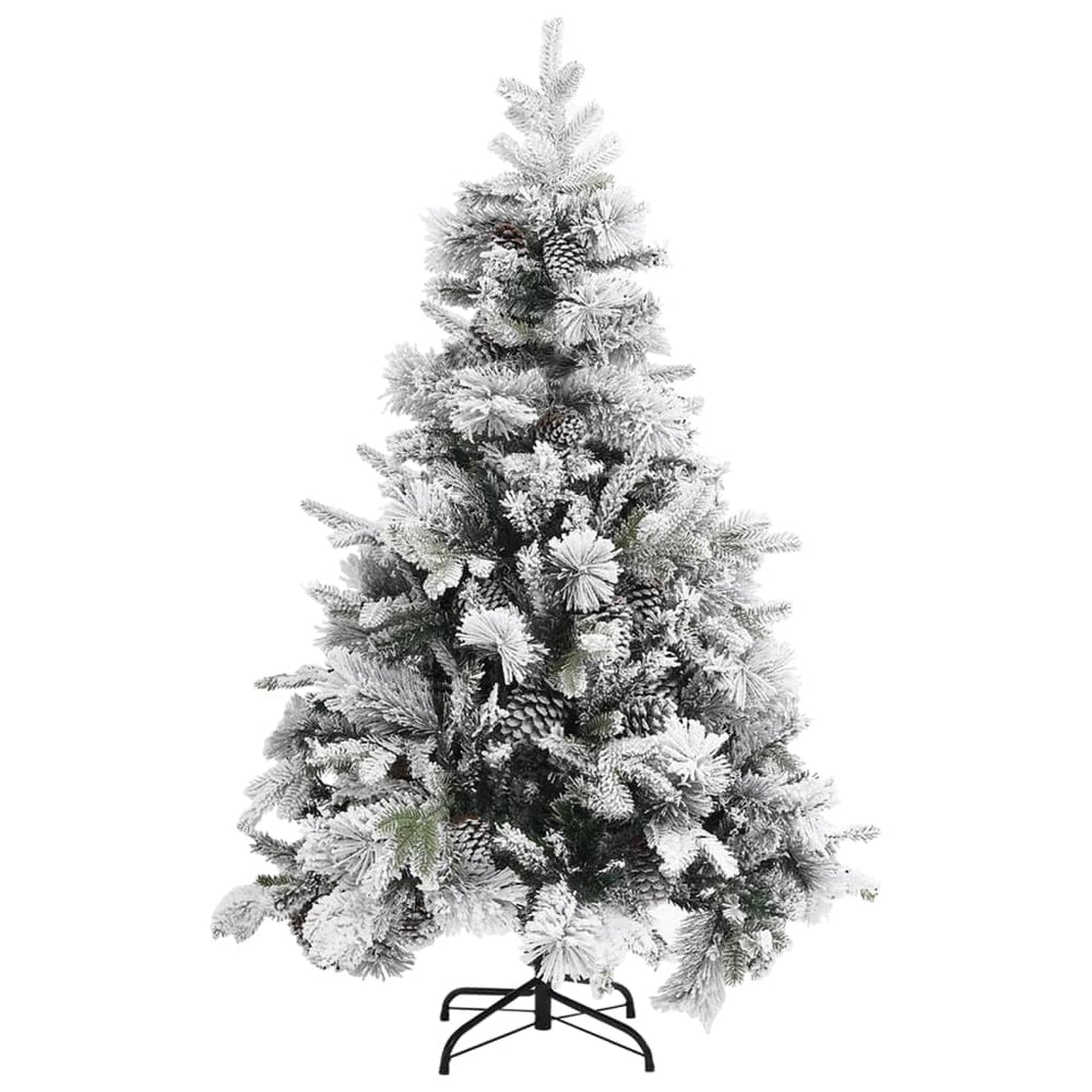 Beschneiter Weihnachtsbaum mit Zapfen, 150 cm