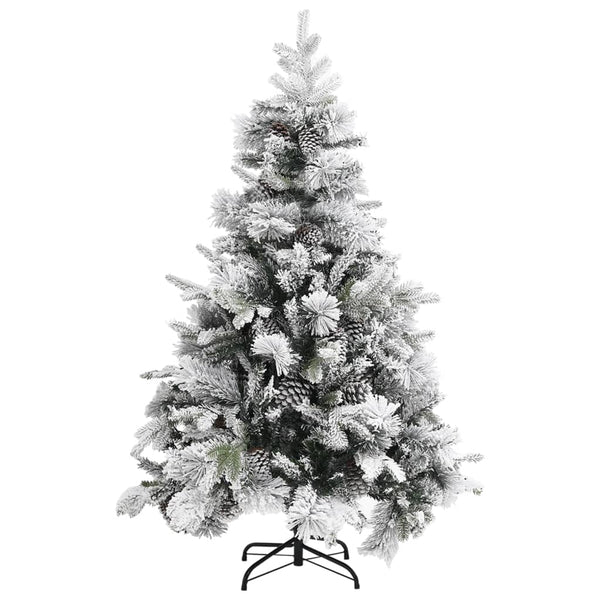 Beschneiter Weihnachtsbaum mit Zapfen, 150 cm