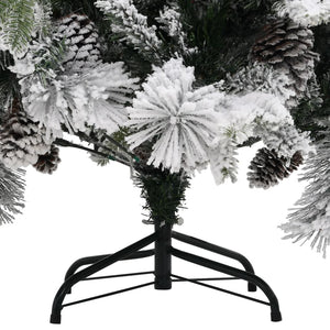 Beschneiter Weihnachtsbaum mit Zapfen, 150 cm