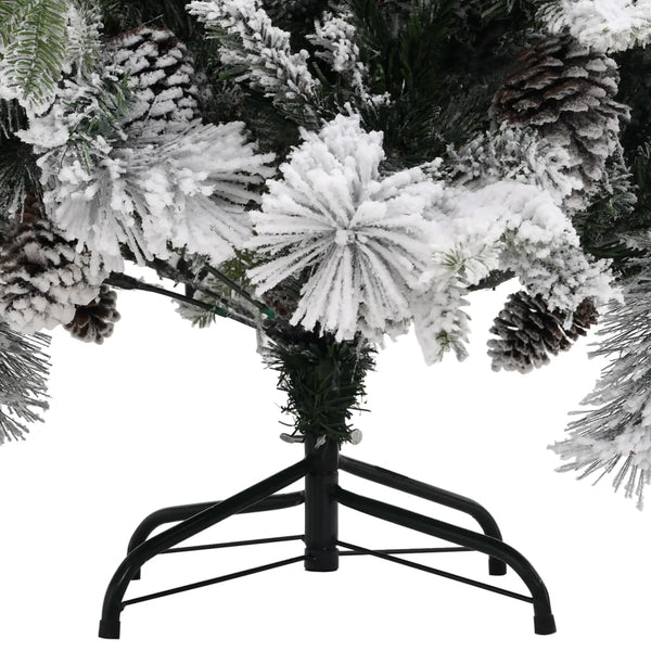 Beschneiter Weihnachtsbaum mit Zapfen, 150 cm