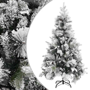 Beschneiter Weihnachtsbaum mit Zapfen, 195 cm
