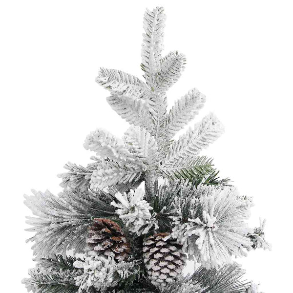 Beschneiter Weihnachtsbaum mit Zapfen, 195 cm