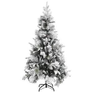 Beschneiter Weihnachtsbaum mit Zapfen 225 cm