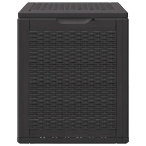 Garten-Aufbewahrungsbox 90 L Schwarz PP Rattan