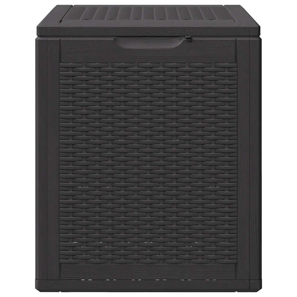 Garten-Aufbewahrungsbox 90 L Schwarz PP Rattan