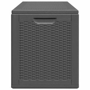 Garten-Aufbewahrungsbox 180 L Schwarz PP Rattan