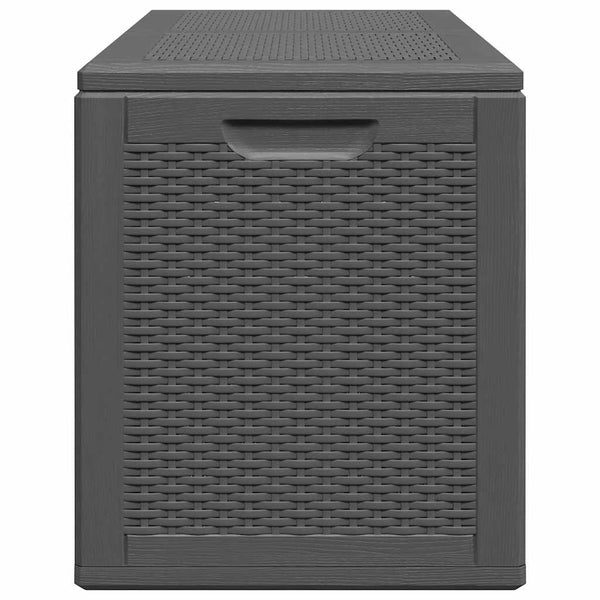 Garten-Aufbewahrungsbox 180 L Schwarz PP Rattan