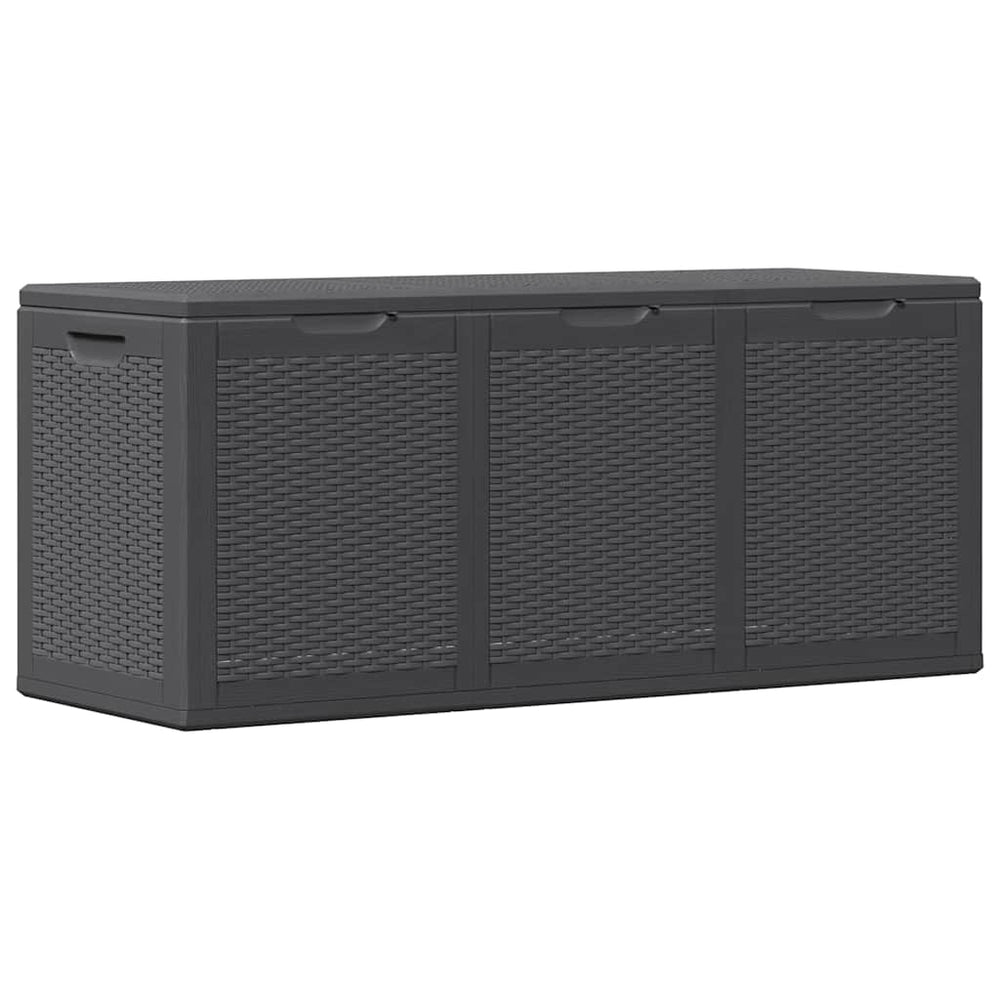 Garten-Aufbewahrungsbox 270 L Schwarz PP Rattan