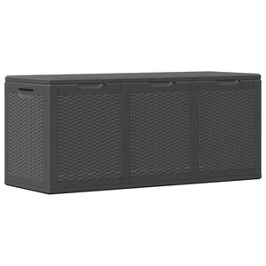 Garten-Aufbewahrungsbox 270 L Schwarz PP Rattan