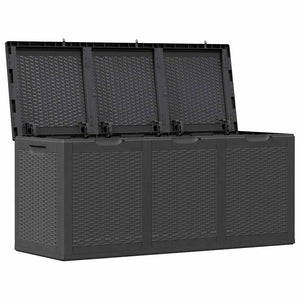 Garten-Aufbewahrungsbox 270 L Schwarz PP Rattan