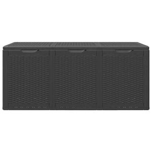 Garten-Aufbewahrungsbox 270 L Schwarz PP Rattan