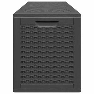 Garten-Aufbewahrungsbox 270 L Schwarz PP Rattan