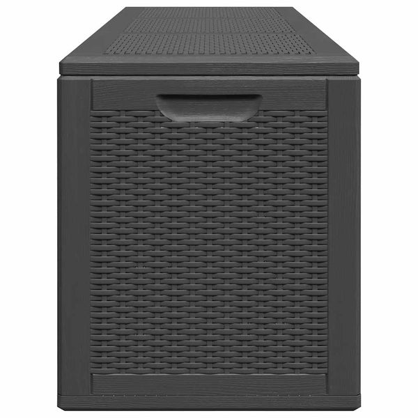Garten-Aufbewahrungsbox 270 L Schwarz PP Rattan