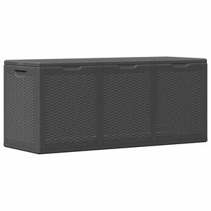 Garten-Aufbewahrungsbox 270 L Schwarz PP Rattan