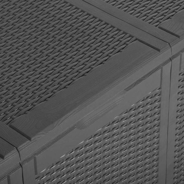 Garten-Aufbewahrungsbox 270 L Schwarz PP Rattan