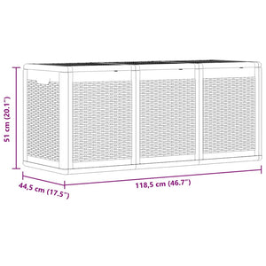 Garten-Aufbewahrungsbox 270 L Schwarz PP Rattan
