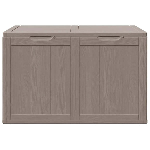 Garten-Aufbewahrungsbox 180 L Braun PP-Holzoptik
