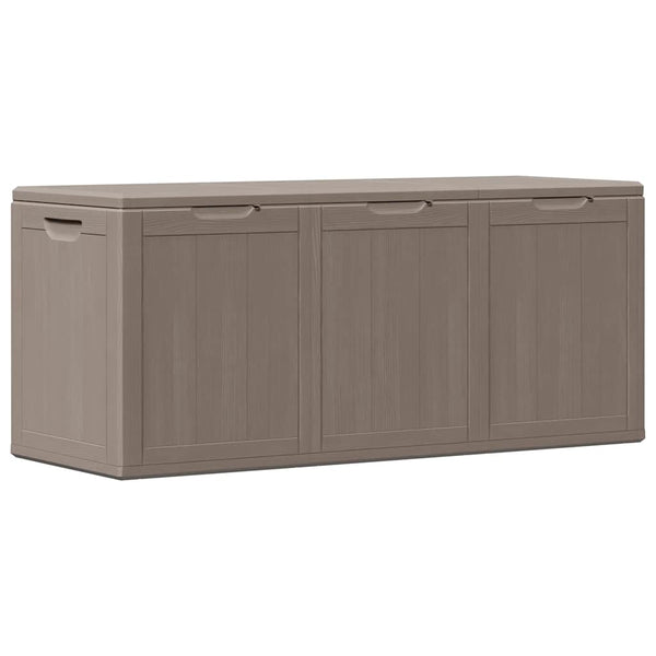 Garten-Aufbewahrungsbox 270 L Braun PP-Holzoptik