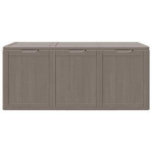 Garten-Aufbewahrungsbox 270 L Braun PP-Holzoptik