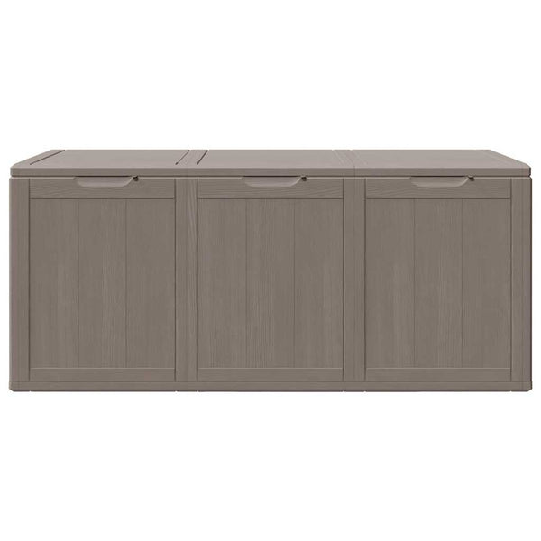 Garten-Aufbewahrungsbox 270 L Braun PP-Holzoptik