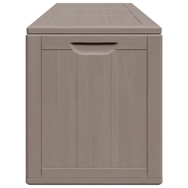 Garten-Aufbewahrungsbox 270 L Braun PP-Holzoptik