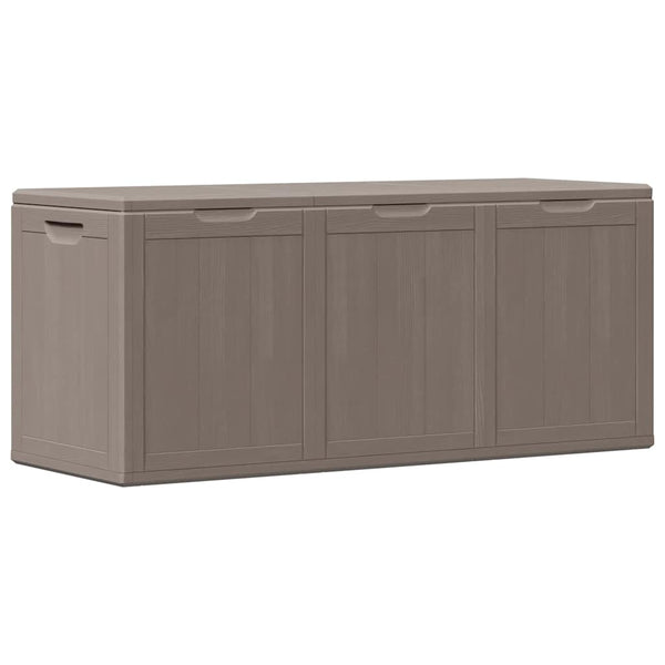 Garten-Aufbewahrungsbox 270 L Braun PP-Holzoptik