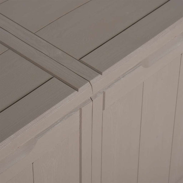 Garten-Aufbewahrungsbox 270 L Braun PP-Holzoptik