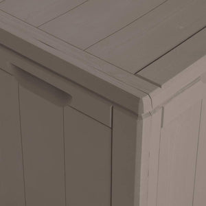 Garten-Aufbewahrungsbox 270 L Braun PP-Holzoptik