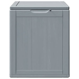 Garten-Aufbewahrungsbox 90 L Grau PP-Holzoptik