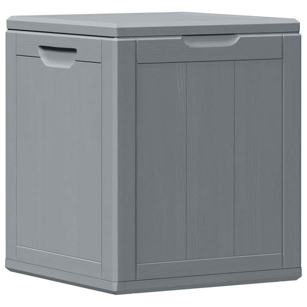 Garten-Aufbewahrungsbox 90 L Grau PP-Holzoptik