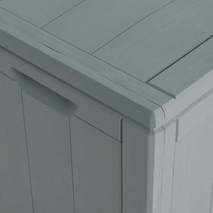 Garten-Aufbewahrungsbox 90 L Grau PP-Holzoptik