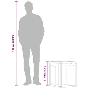 Garten-Aufbewahrungsbox 90 L Grau PP-Holzoptik