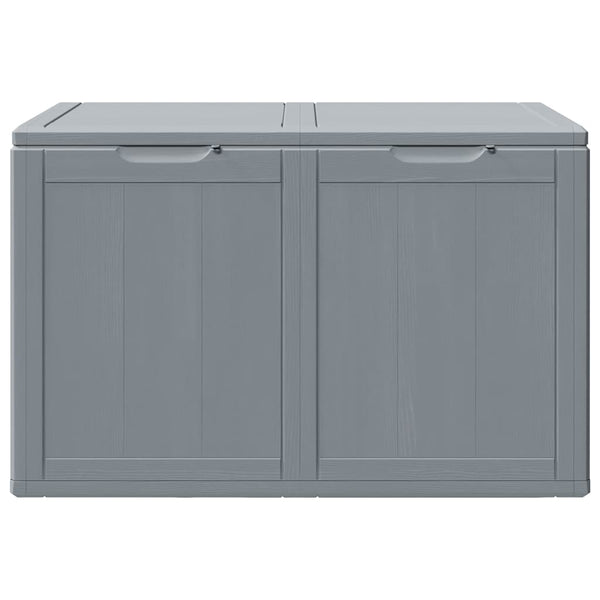 Garten-Aufbewahrungsbox 180 L Grau PP-Holzoptik