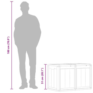 Garten-Aufbewahrungsbox 180 L Grau PP-Holzoptik