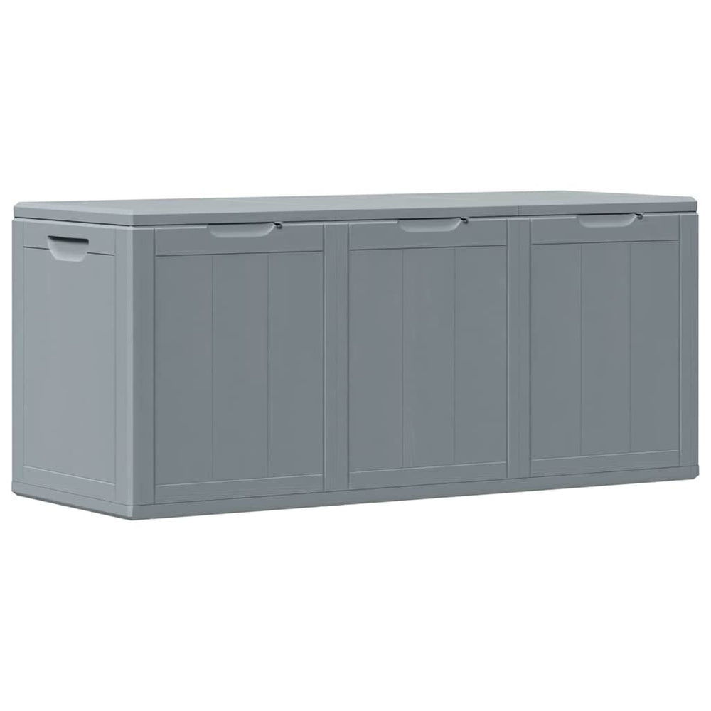Garten-Aufbewahrungsbox 270 L Grau PP-Holzoptik