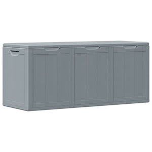Garten-Aufbewahrungsbox 270 L Grau PP-Holzoptik