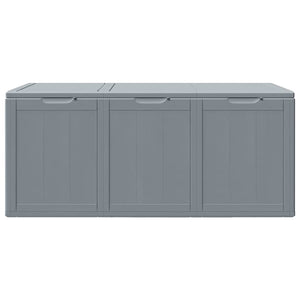 Garten-Aufbewahrungsbox 270 L Grau PP-Holzoptik