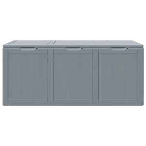 Garten-Aufbewahrungsbox 270 L Grau PP-Holzoptik