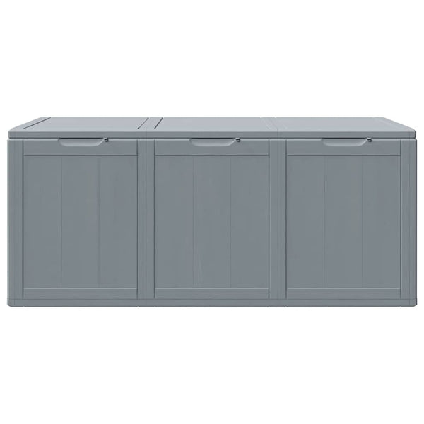 Garten-Aufbewahrungsbox 270 L Grau PP-Holzoptik