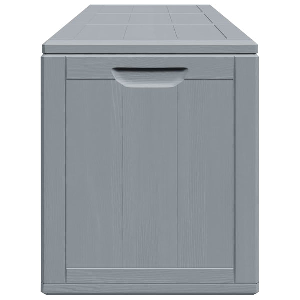 Garten-Aufbewahrungsbox 270 L Grau PP-Holzoptik