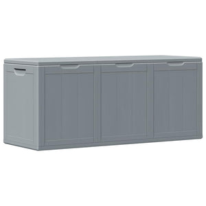 Garten-Aufbewahrungsbox 270 L Grau PP-Holzoptik