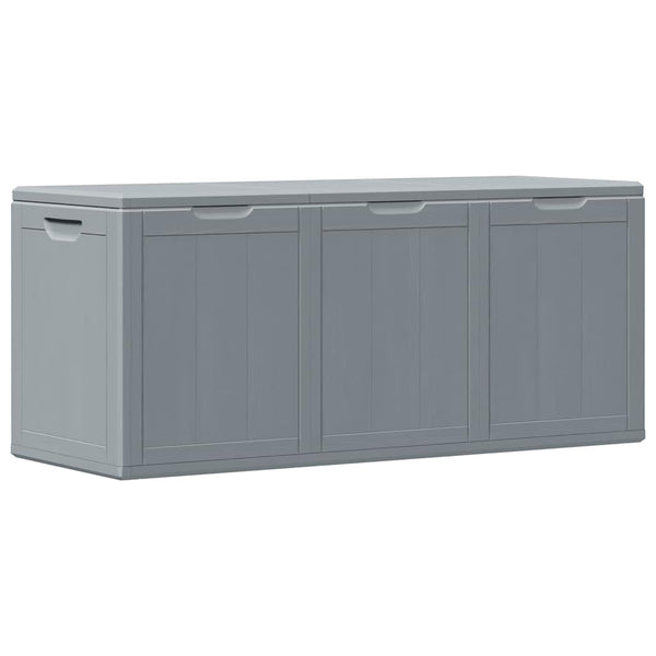 Garten-Aufbewahrungsbox 270 L Grau PP-Holzoptik