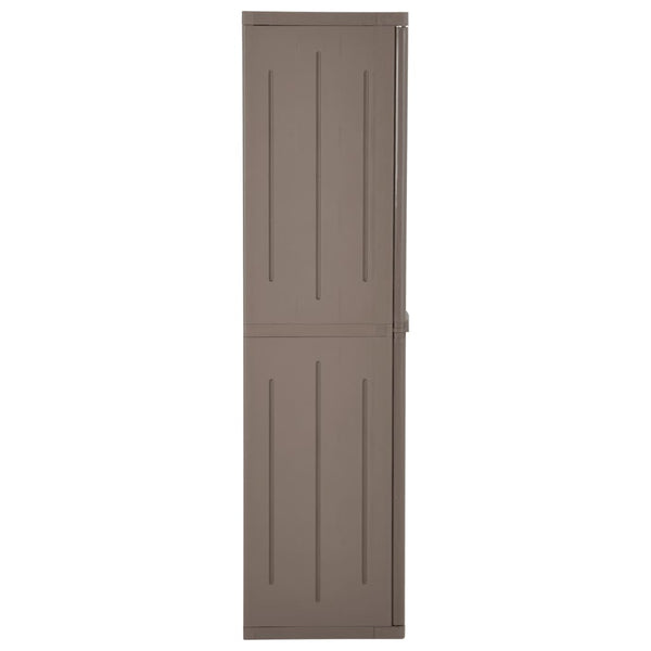 Gartenschrank Braun 65x45x172 cm PP Holz-Optik