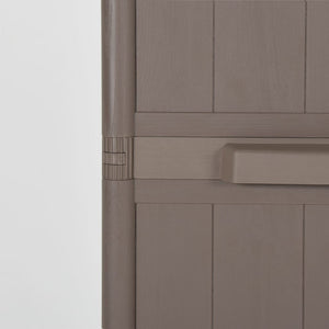 Gartenschrank Braun 65x45x172 cm PP Holz-Optik